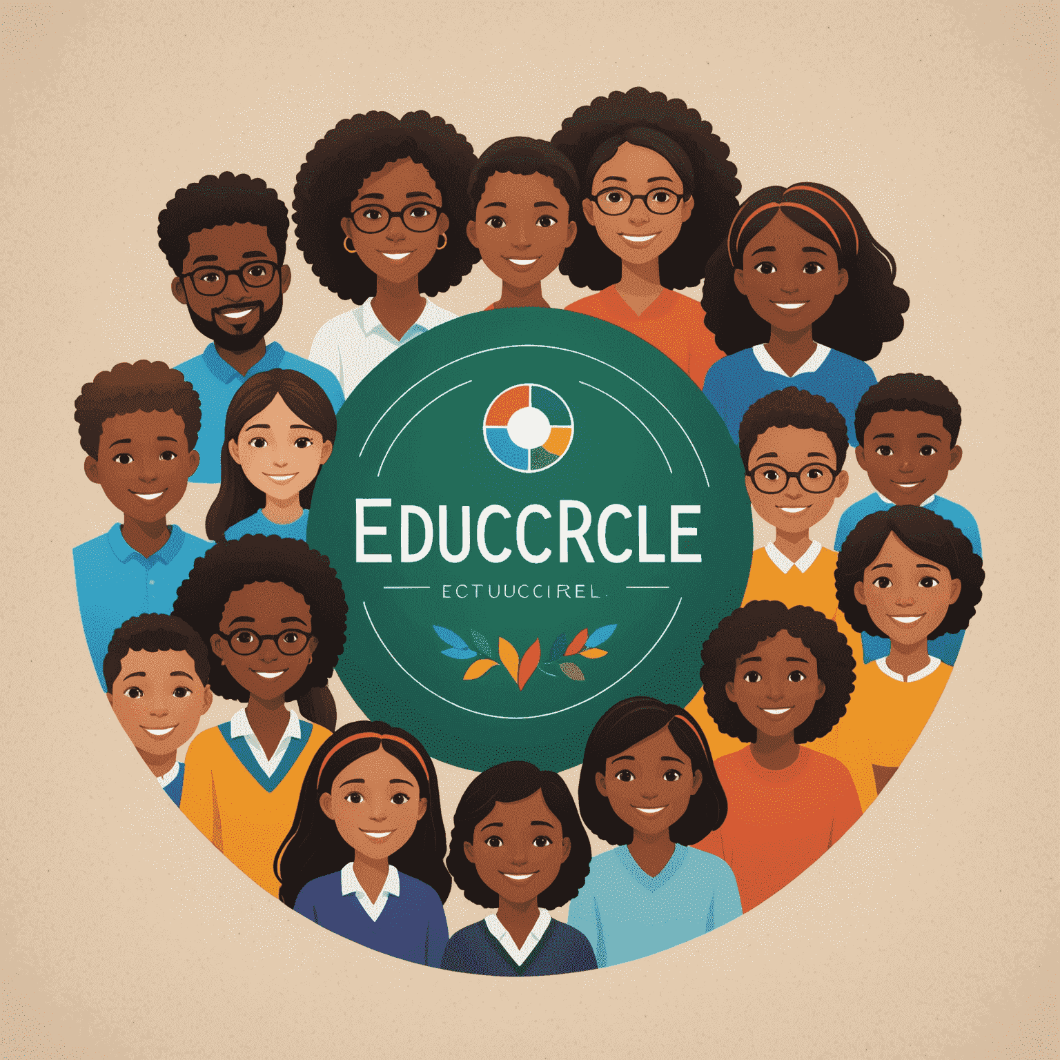 EduCircle logo featuring a circle of diverse students and educators
