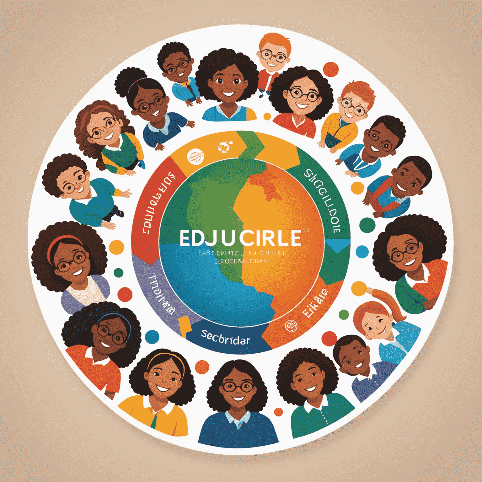 EduCircle logo featuring a circle of diverse students and educators