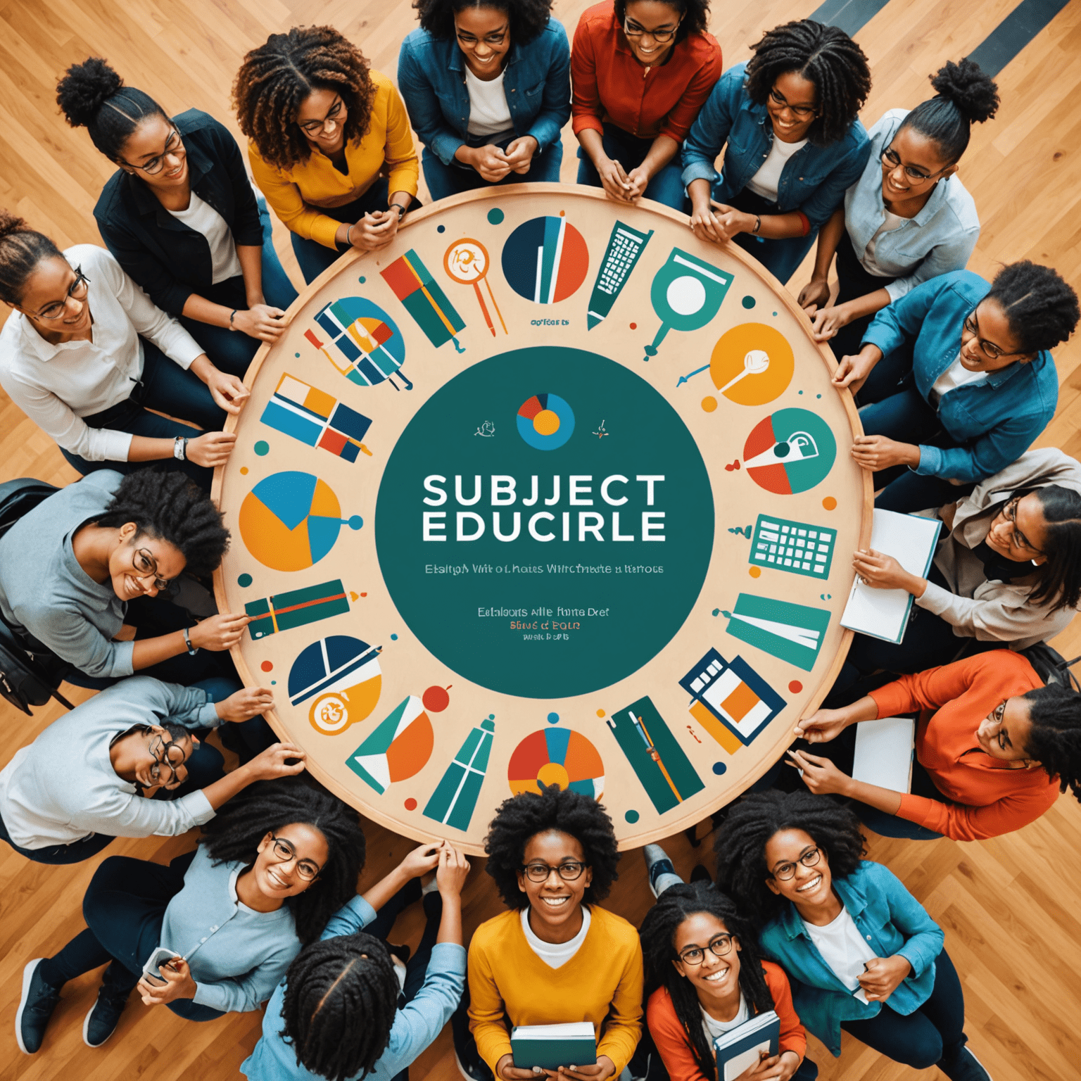 EduCircle logo featuring a circle of diverse students and educators