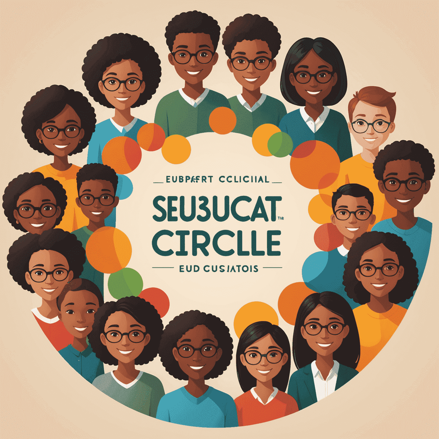 EduCircle logo featuring a circle of diverse students and educators