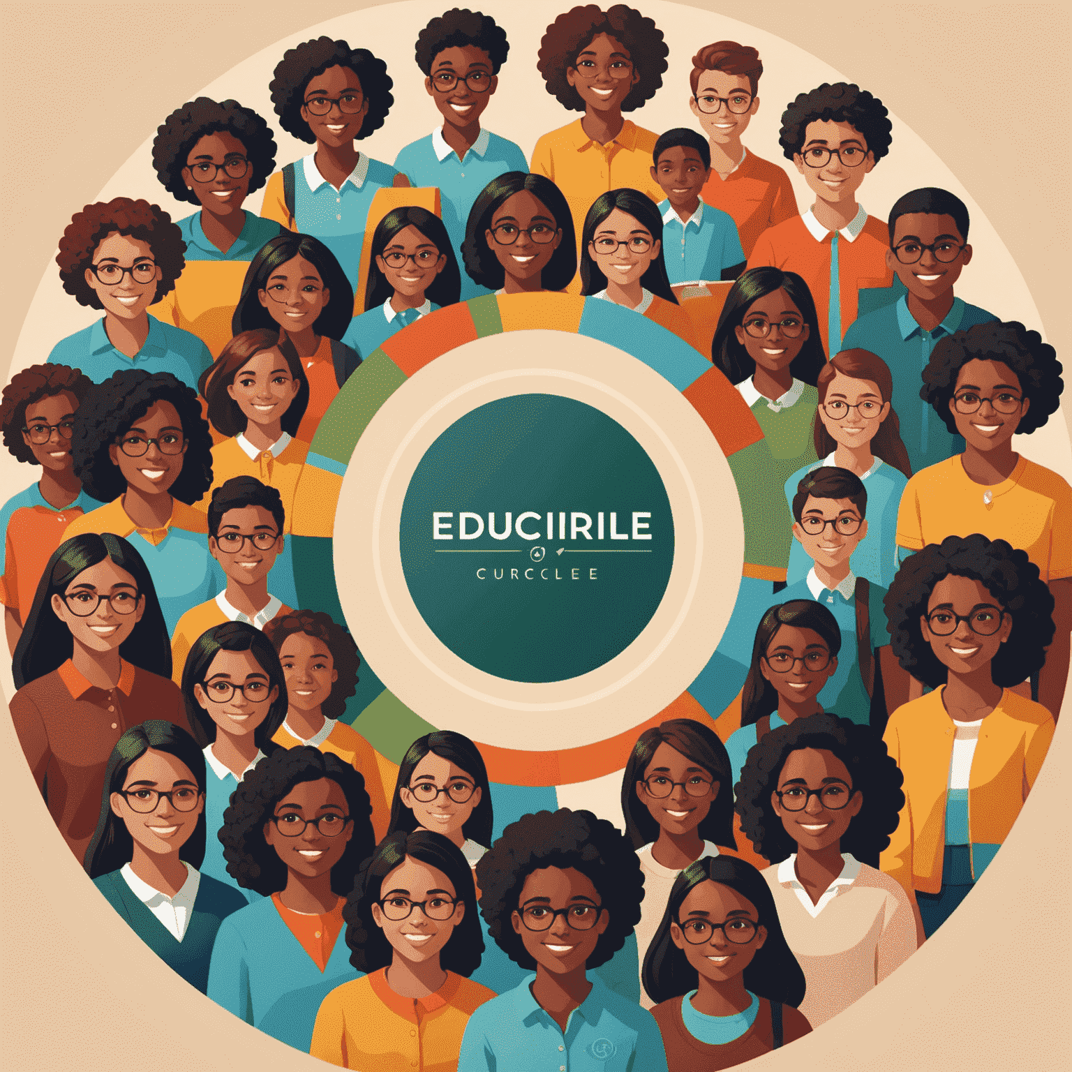 EduCircle logo featuring a circle of diverse students and educators