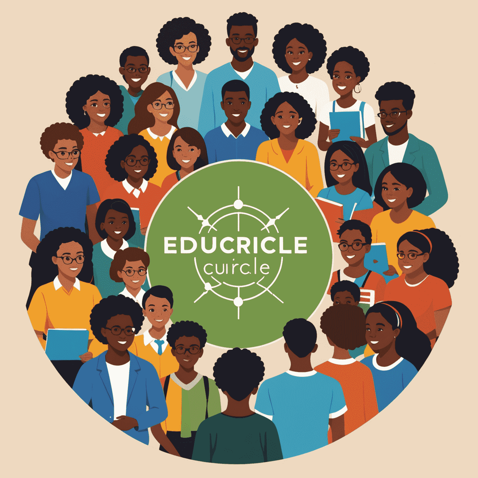 EduCircle logo featuring a circle of diverse students and educators