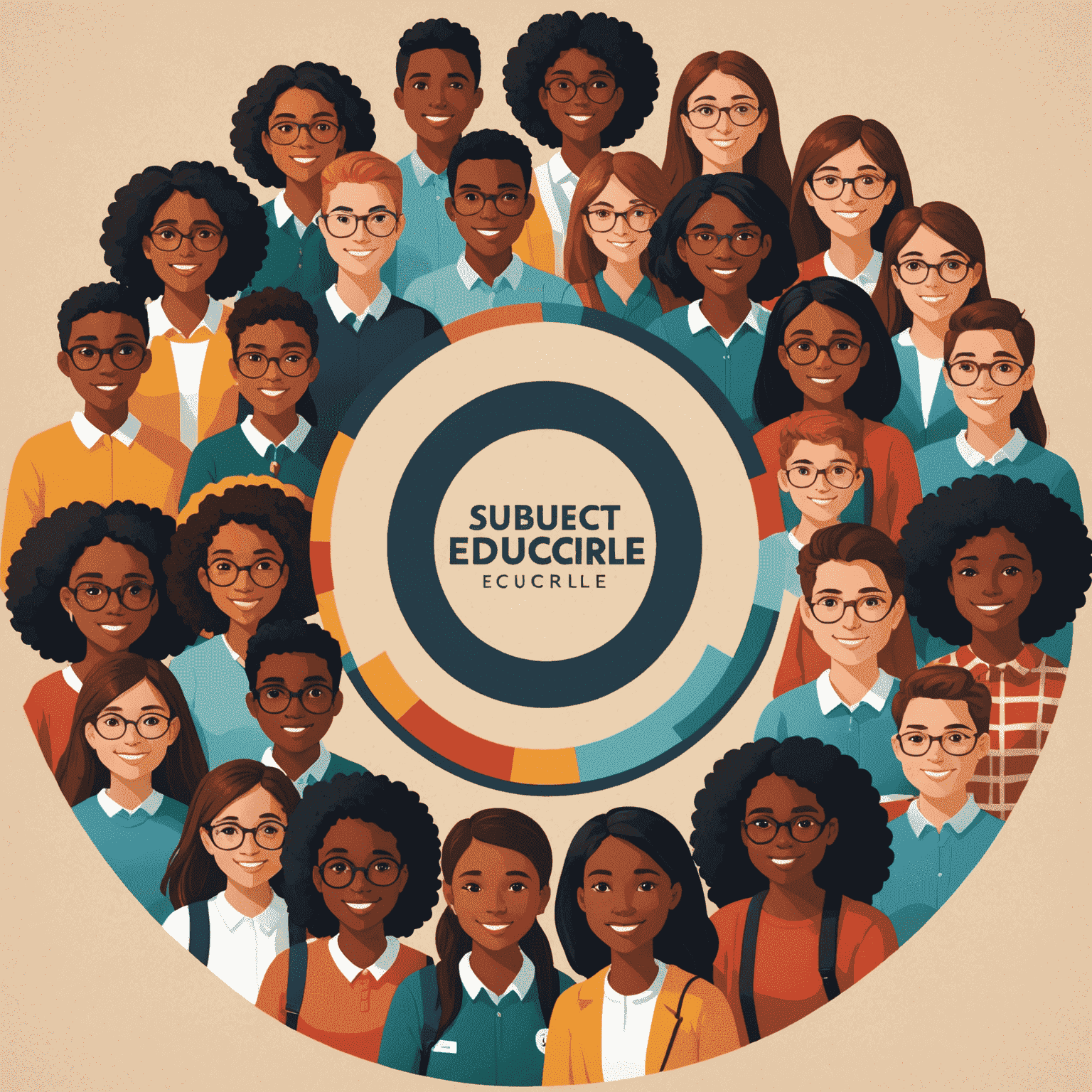 EduCircle logo featuring a circle of diverse students and educators