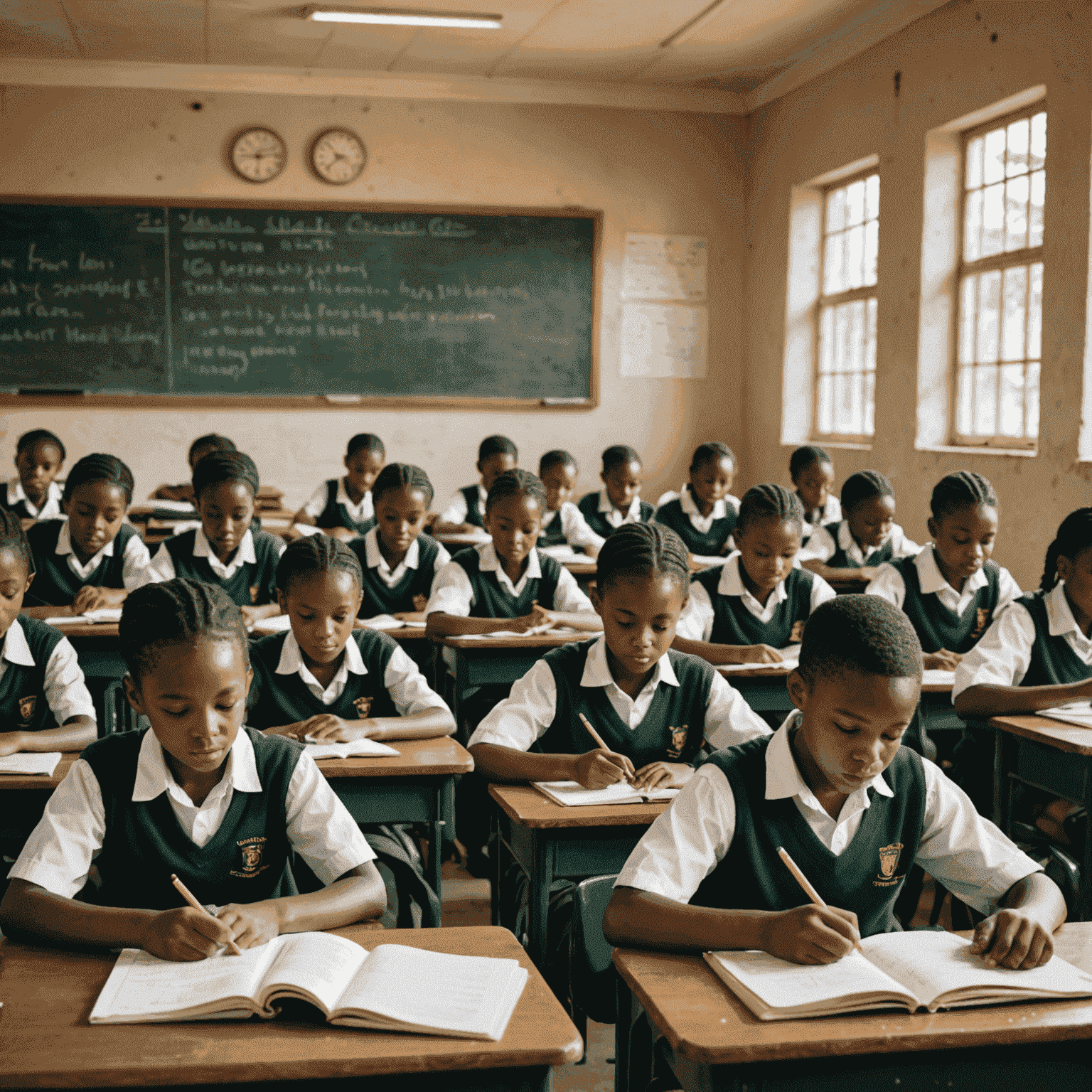 Image of a classroom with students engaged in learning, symbolizing the latest developments in South African education